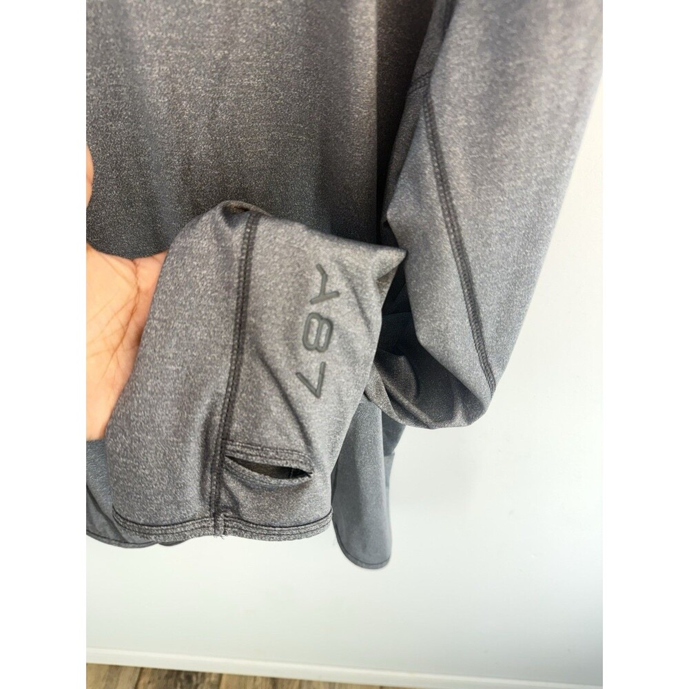 Aeropostale A87 Jacket Men's Medium Grey Half Zip Sweater Athletic Run Gym - Picture 3 of 8
